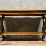 large Charles X style console table in walnut