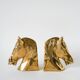 Pair of gilt brass bookends, Horse model, 1950
