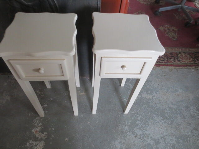 Pair of painted wooden nightstands