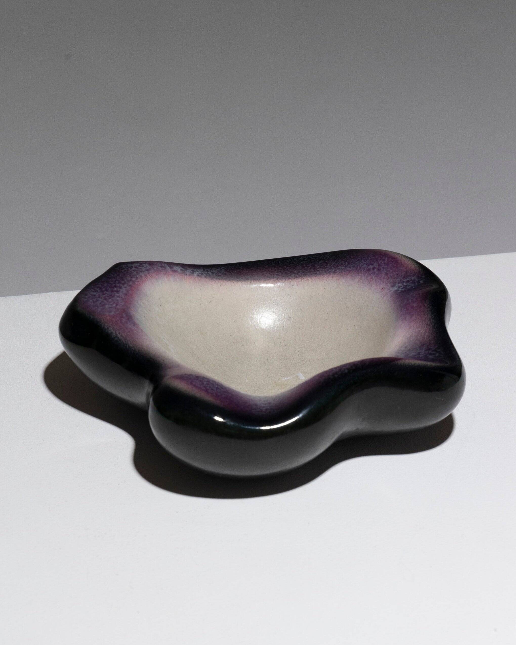Large earthenware ashtray, pol chambost, 1960s