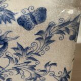 Cracked ceramic tulip vase circa 1980