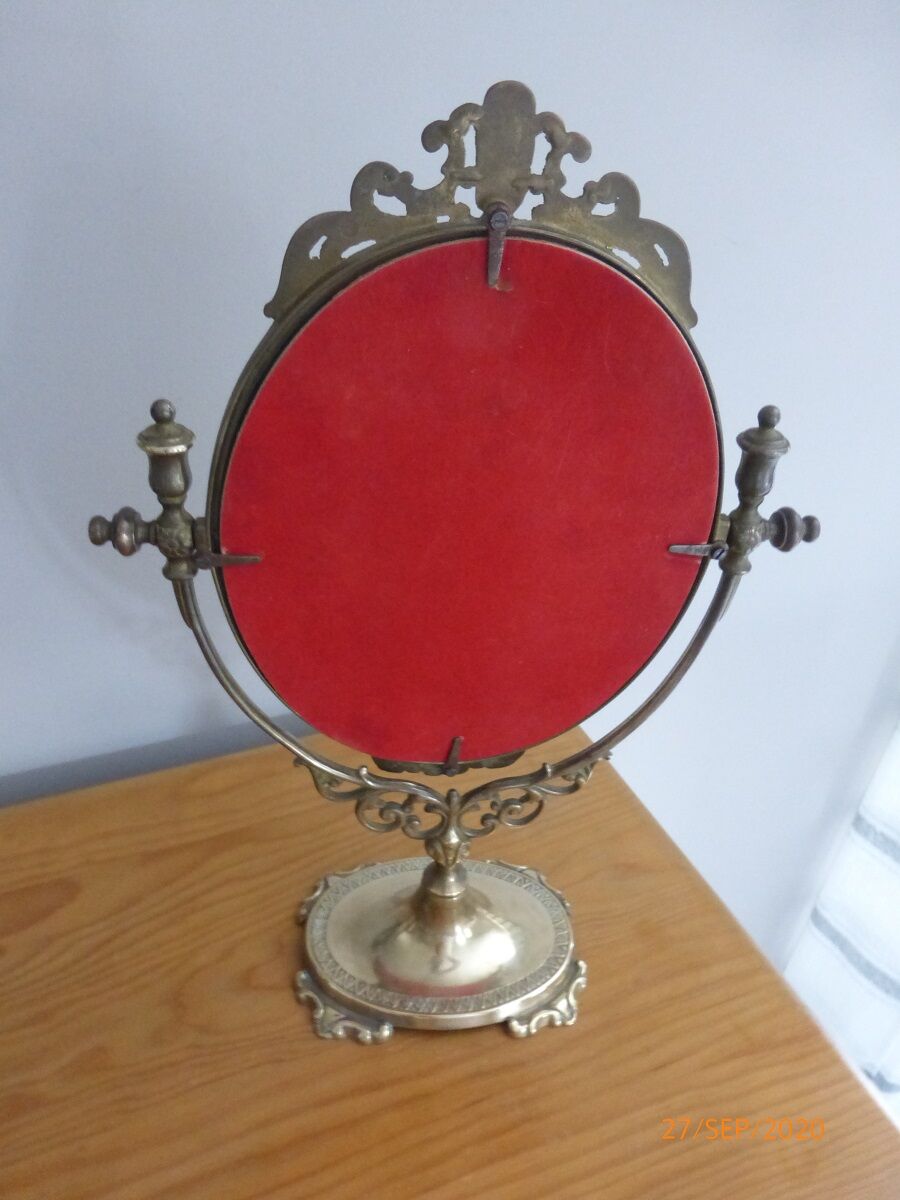 Brass psyche mirror 27x38cm