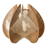 Scandinavian modernist wooden suspension with taut wires, 1960s.