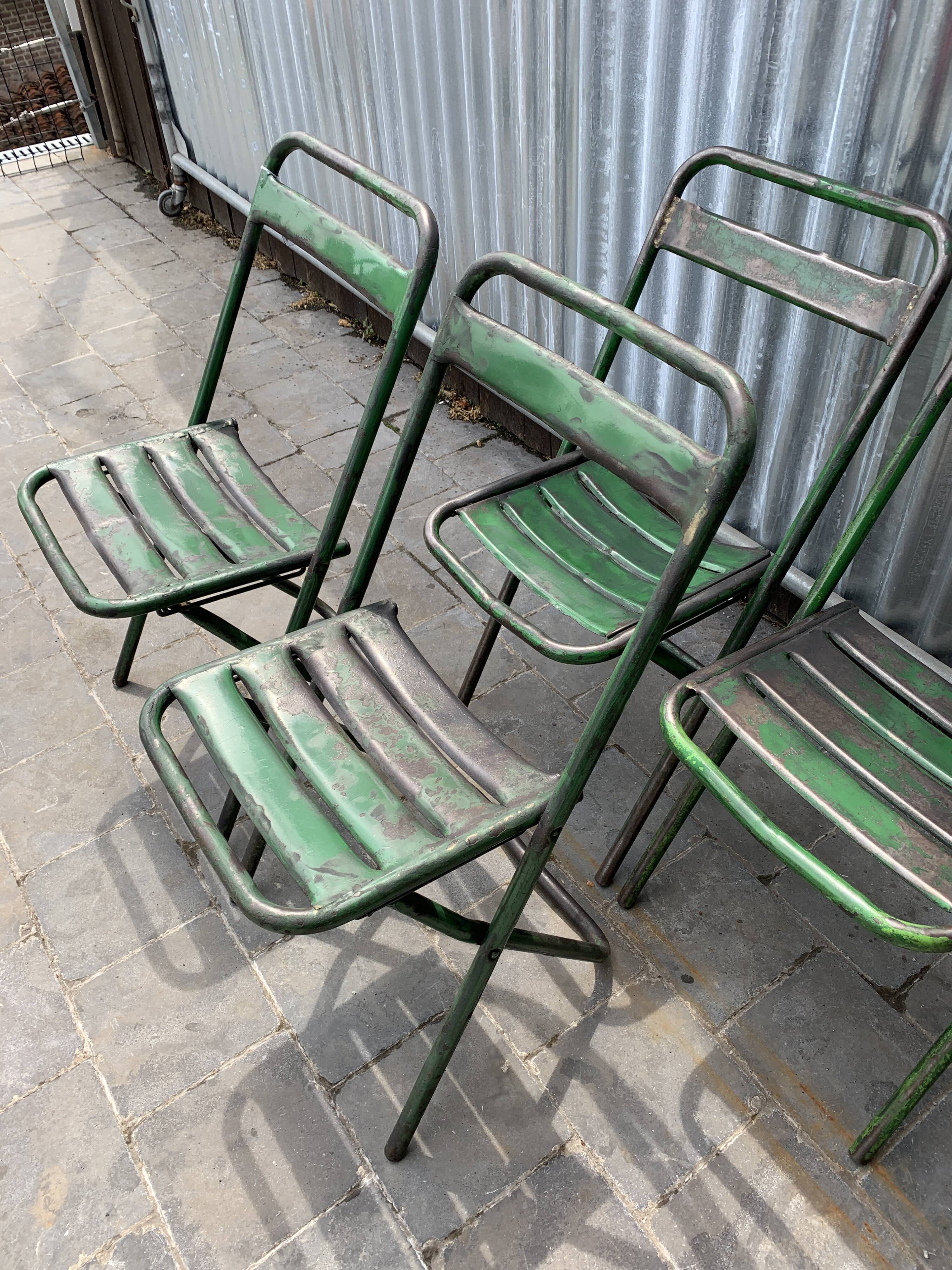 4 chaises de jardin pliantes