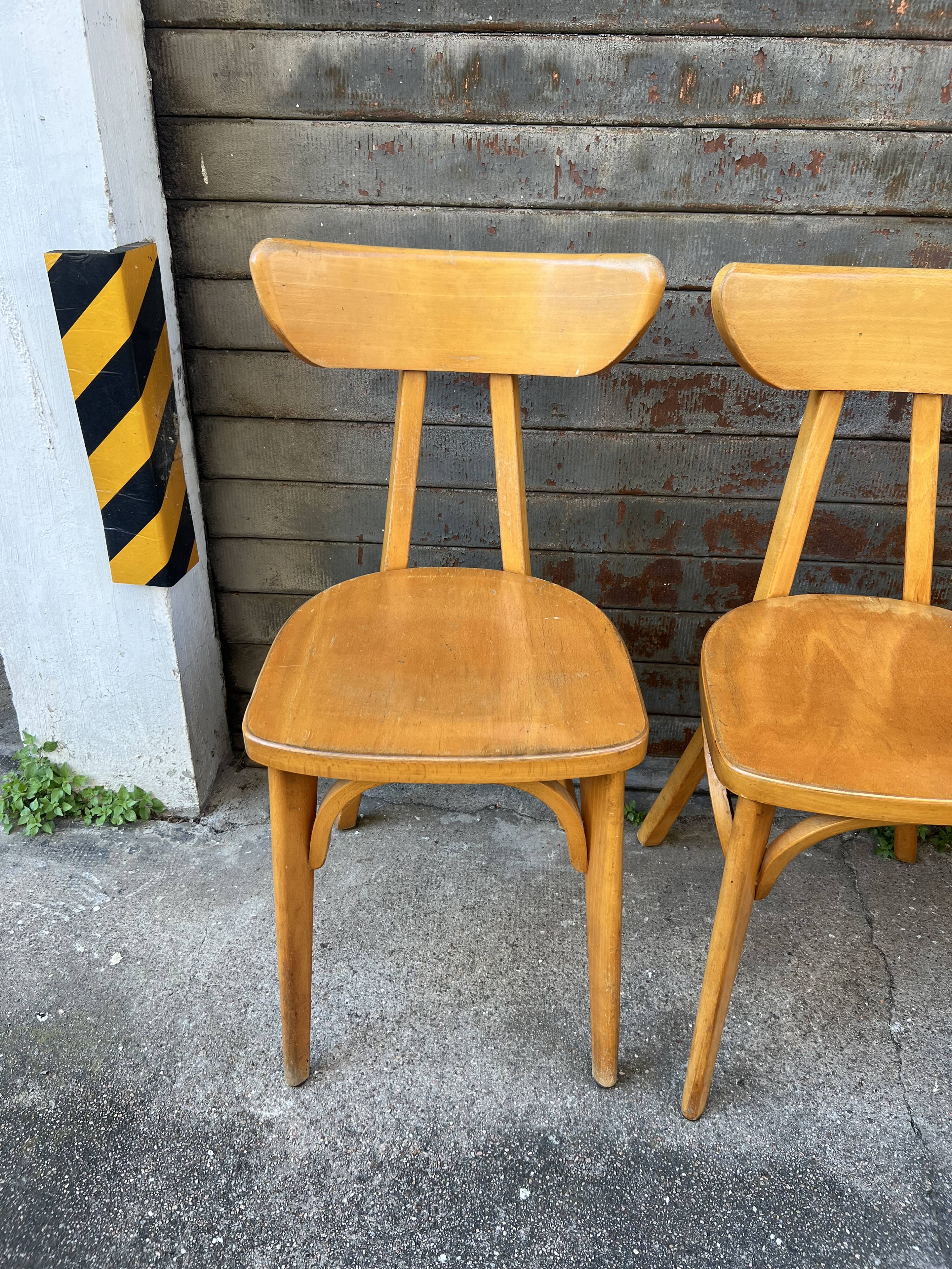 Suite de 4 chaises « banane » Lutherma