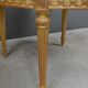 Coffee Table in Marble & Gilded Wood with Gold Leaf, Louis XVI Style – Mid 20th Century