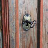 Rustic Farmhouse Painted Folk Art Bridal Cabinet dated 1806