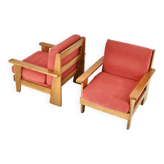 French living room armchairs, 1960S, set of 2