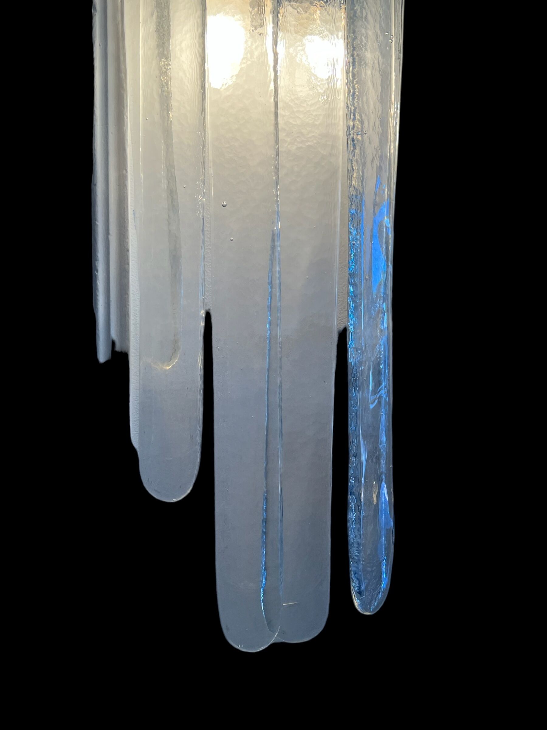 Pair of sconces " called murano waterfall " by carlo nason for mazzega