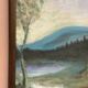 Mid-Century Oil on Canvas “River” by Unknown Artist, Vintage & Framed 36×45cm