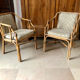 Pair of french bamboo armchairs 1970s