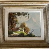 Tableau : huile sur toile - Paysage