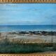 Painting "Beach in Arromanches" signed 1891 signed Marine normandie
