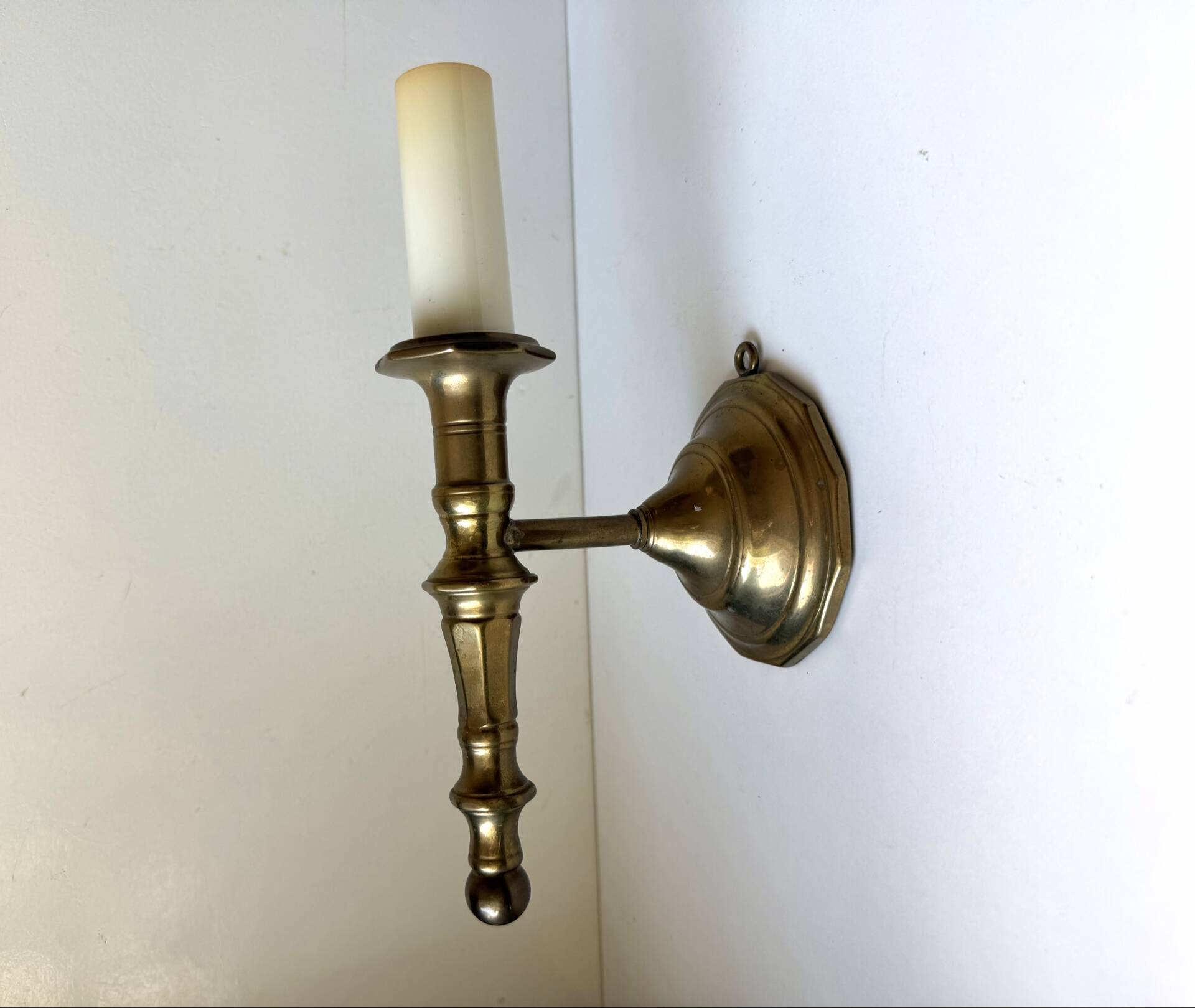Pair of Solid Brass Antique wall lamps Sconces