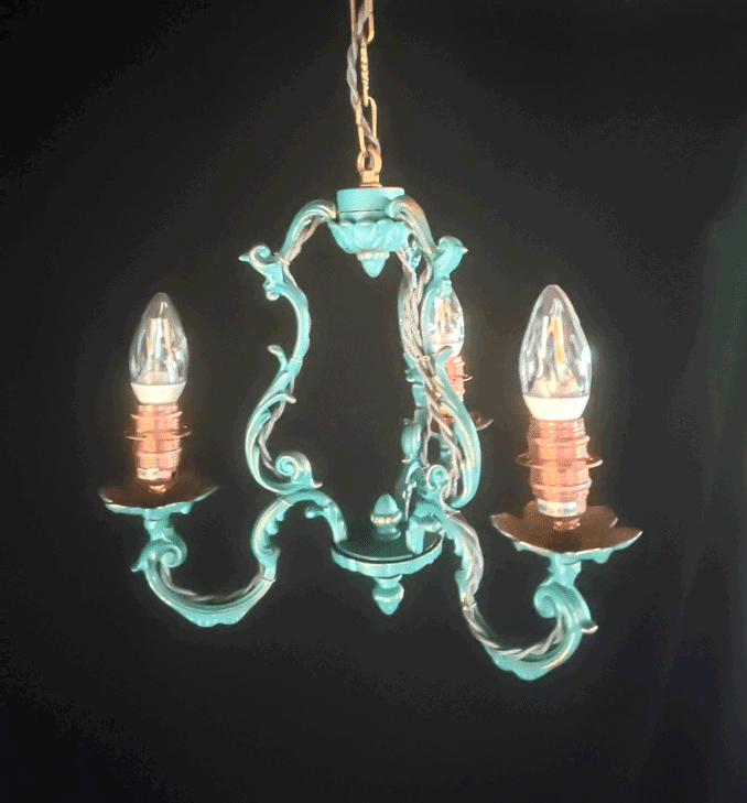 Vintage brass pendant lamp