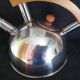 Art Deco manual kettle in stainless steel and wood, cap. 2L, 1930s
