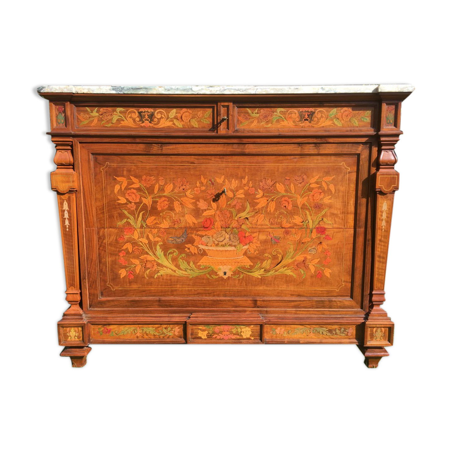 Commodity in Restaurant Style Marquetry - 19th century