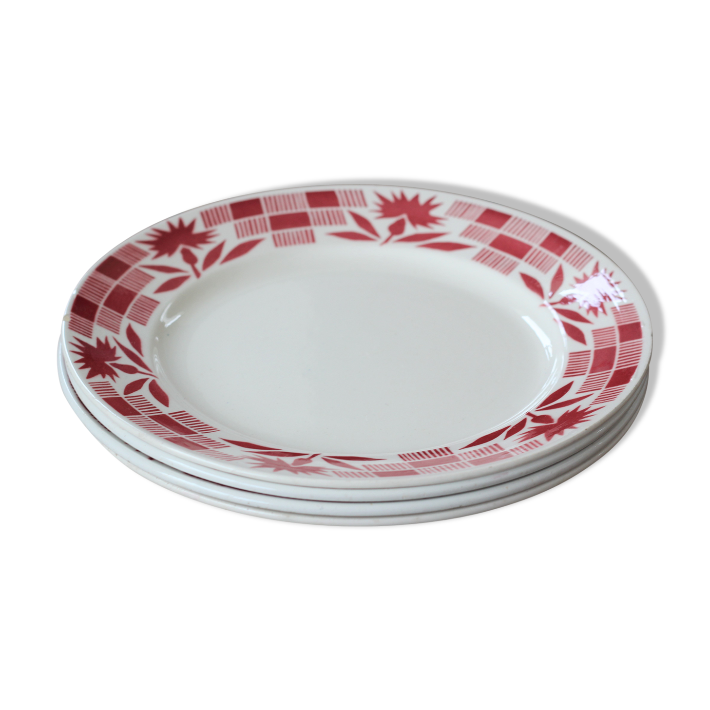 Lot of 4 plates Luneville