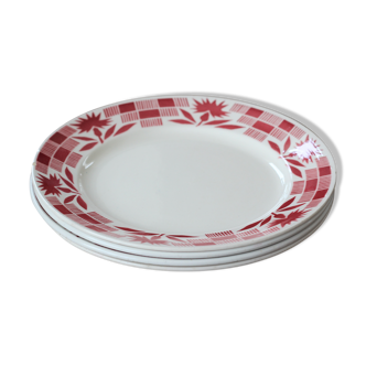 Lot de 4 assiettes Luneville