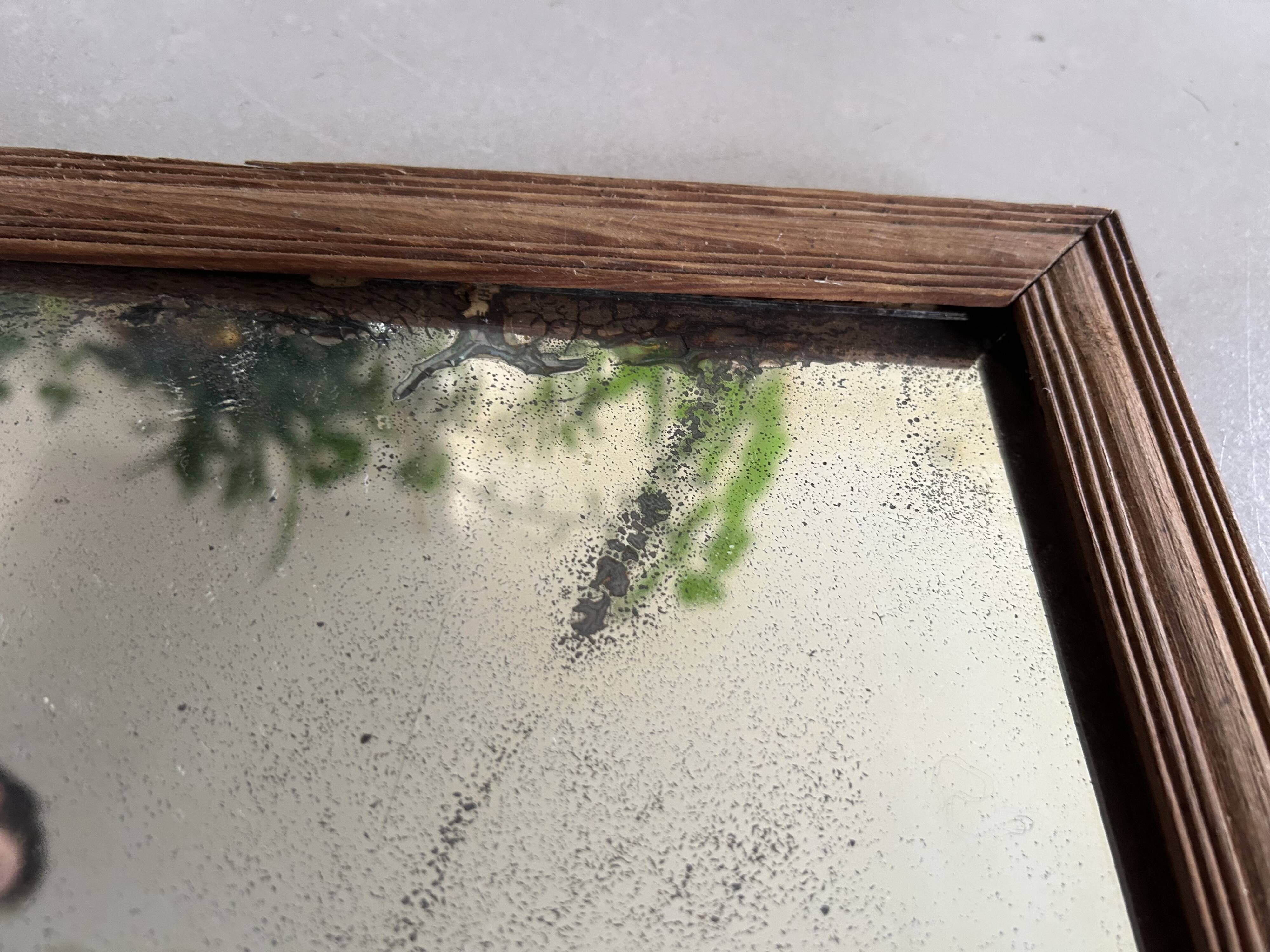 Antique speckled mirror 28x40cm