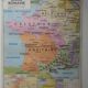 Carte scolaire Gaule Romaine et Invasions Barbares 1967