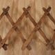 Old turned wooden wall coat rack