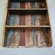 Wall shelf 3 shelves + 4 hooks cast iron in polychrome wood