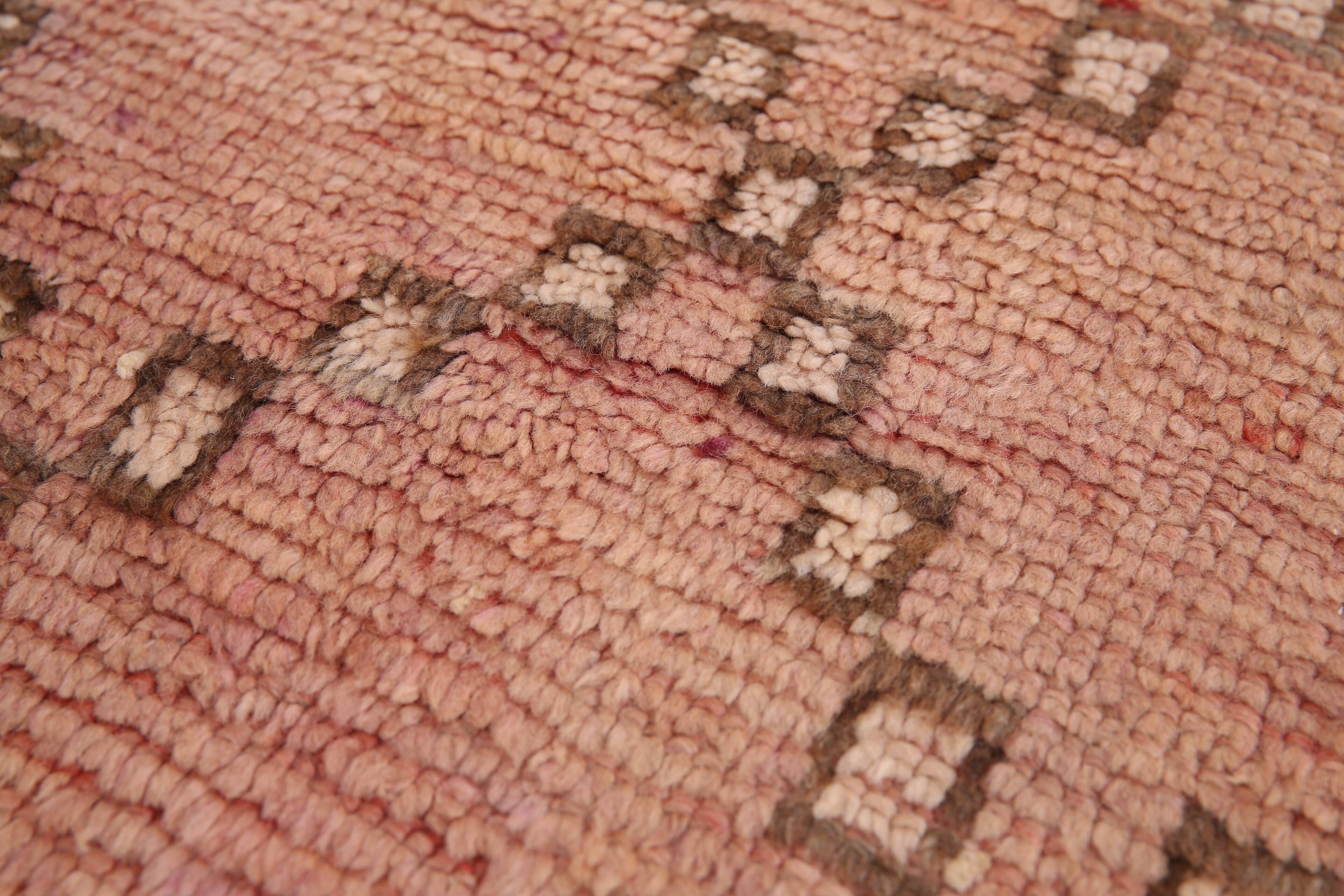 Peach Vintage Moroccan rug 164 x 308 cm - Berber Wool Rug - Handmade Rug