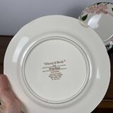 Set of 9 Villeroy & Boch "Wild Rose" dessert plates, 1970