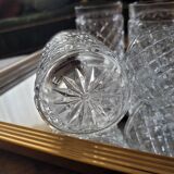 6 verres Nestlé – verre pressé à facettes – années 70.