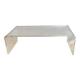 Vintage coffee table in curved transparent plexiglass – 70s/80s