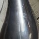 Large organic vase in polished aluminium cast.