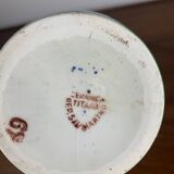 Italian San Marino Titano Vase, Green and Blue Floral Pattern, MCM