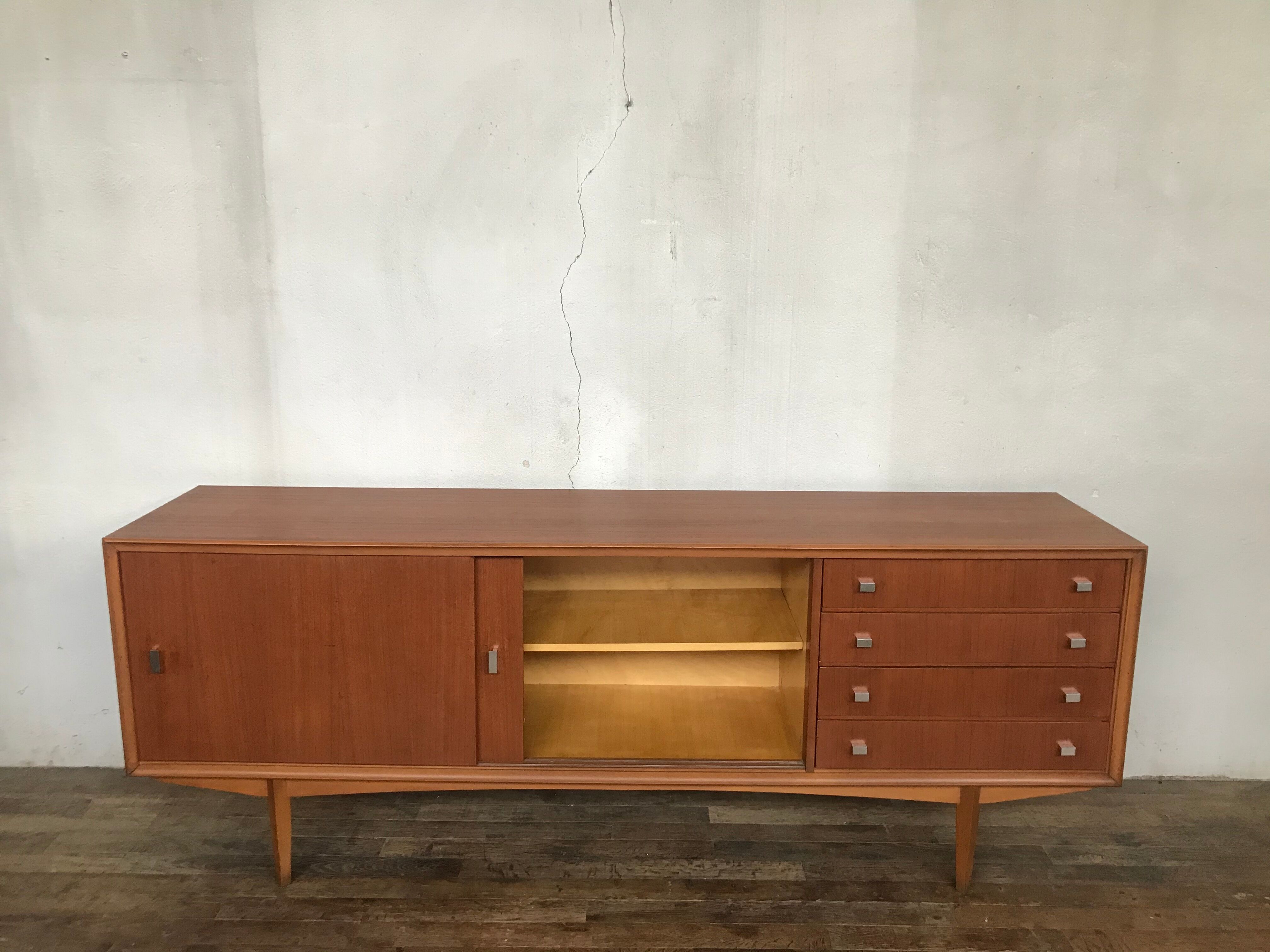 Scandinavian enfilade, 1950 design, vintage teak