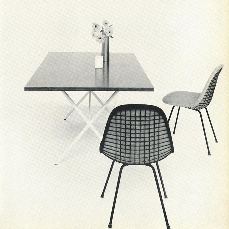 Pair of DKX 1 Wire Chairs by Charles & Ray Eames, Herman Miller, 1952