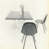 Pair of DKX 1 Wire Chairs by Charles & Ray Eames, Herman Miller, 1952