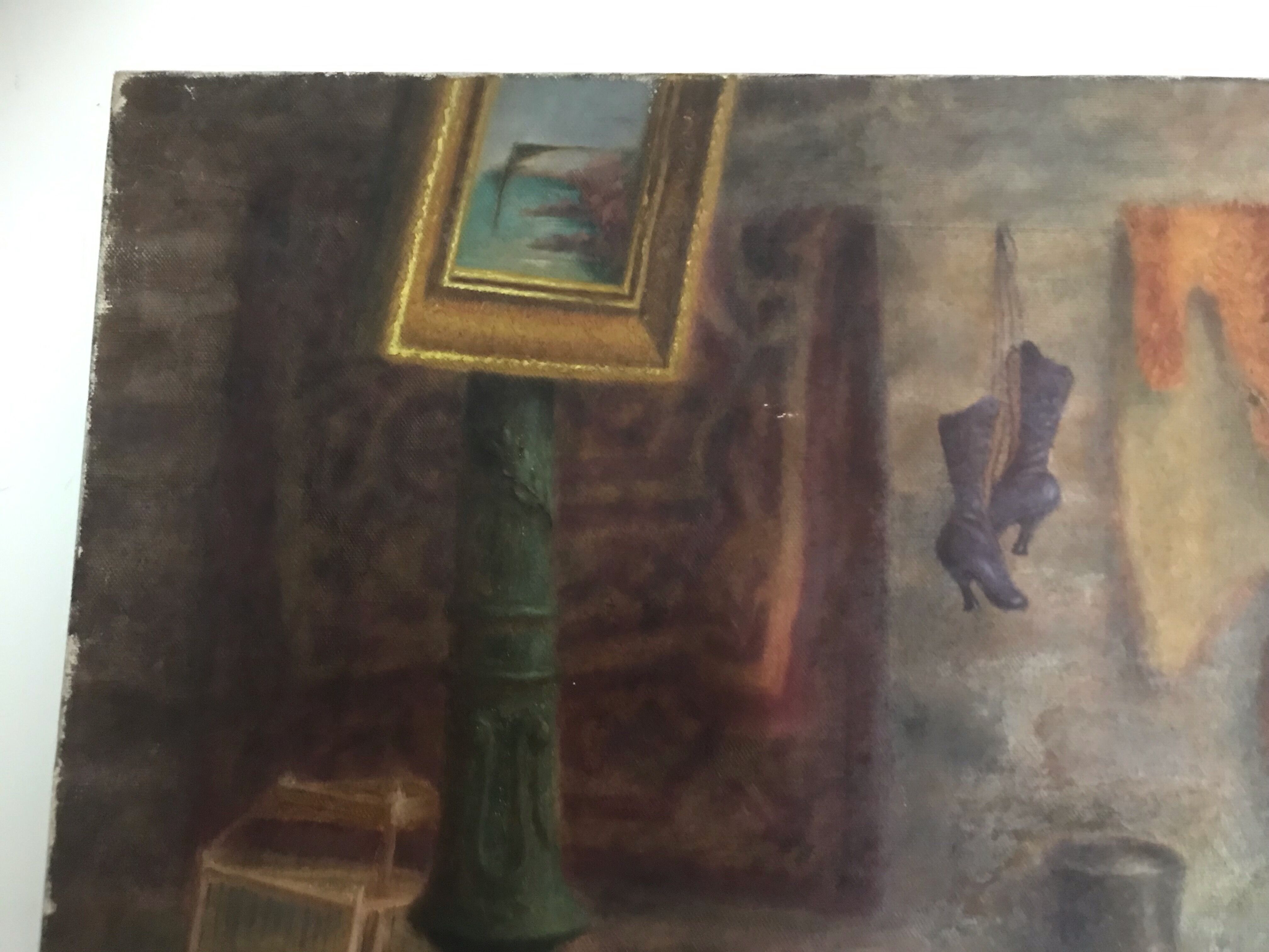 Auto portrait d'un peintre brocanteur, G. Lirand