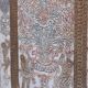 Embossed leather fire place screen 1950s italy