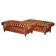 Pair of Early Victorian leather Chesterfield sofas by George Smith.