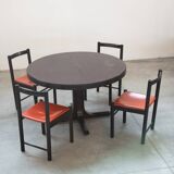Table and 6 chairs mod. ibisco, 70's/80's