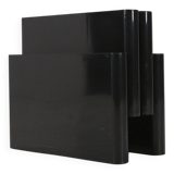 Iconic black magazine rack 4676 by Giotto Stoppino for Kartel, Italy 1970s
