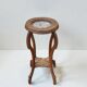 Art Deco wood/marble side table