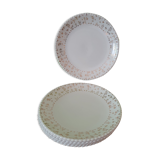 6 assiettes plates Luneville