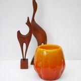 Art glass candleholder by Göte Augustsson Ruda Glasbruk