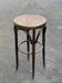 Tabouret de bar bistrot haut en bois courbé canné