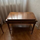 Low swivel TV cabinet in cherry wood
