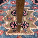 1950s English vanity stool in walnut.