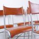 Set of 6 of italian vintage Arrben dining chairs, 1980s - Cognac Leather