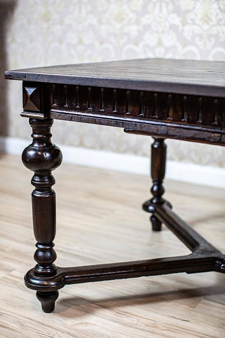 Antique Rectangular Oak Dining Table, 1890s