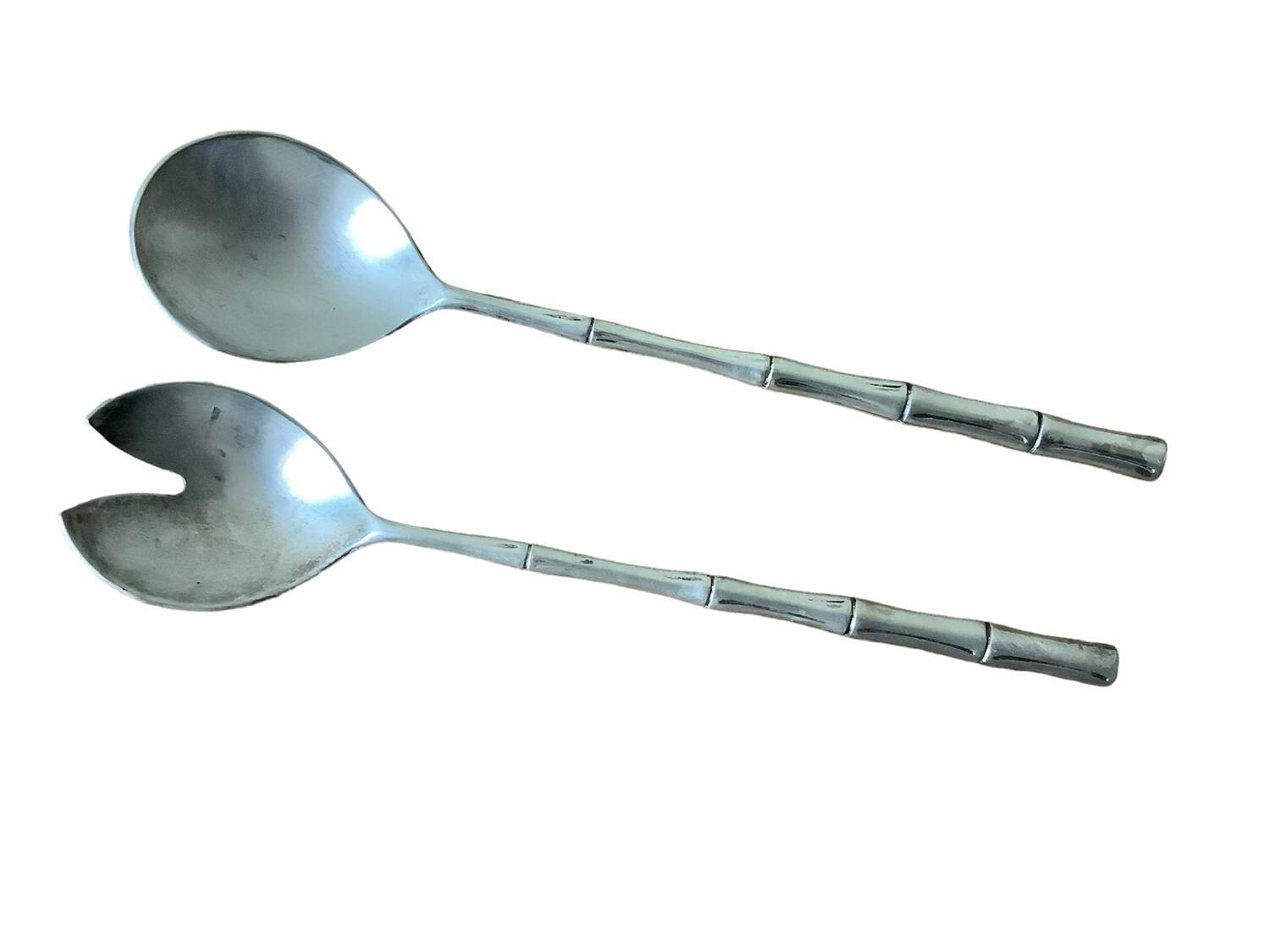 Silver-plated salad servers, Italy 1980